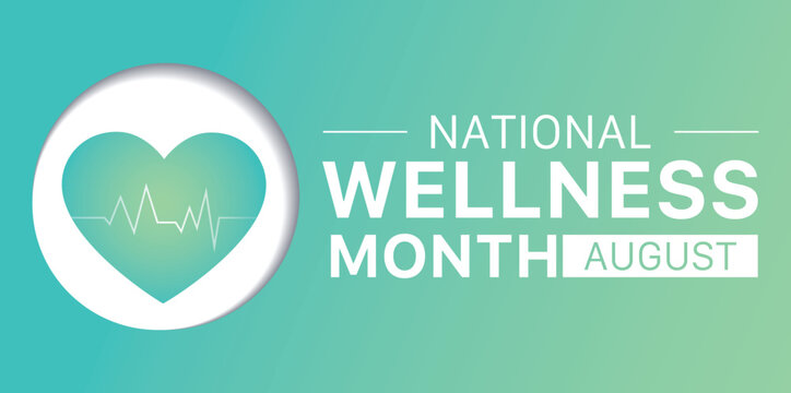 National Wellness Month, to encourage people on focusing on self-care, managing stress and promoting healthy routines. background template Holiday concept design 