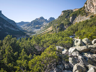 Landscape of Rila Mountain near Malyovitsa peak, Bulgaria