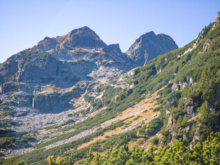 Landscape of Rila Mountain near Malyovitsa peak, Bulgaria