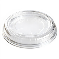 Plastic container lid on transparent background