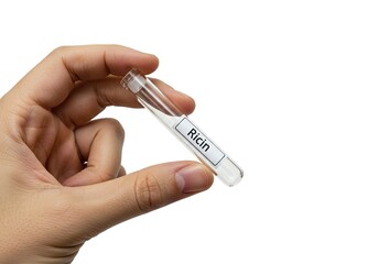 Hand Holding Ricin Test Tube: Dangerous Chemical or Toxin Sample.