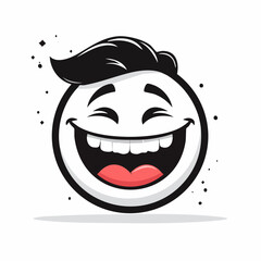 Prank Vector Image. Smile smiling laugh laughing joke Vector Images isolated on white background.