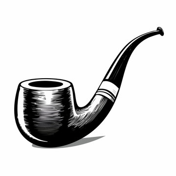 recommend clip art: Smoking Pipe Images vector. Durable Wooden Wood Smoking Pipe Tobacco Cigarettes vector.