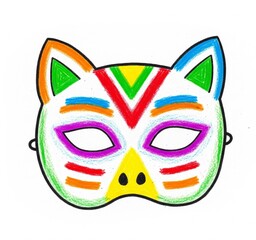 carnival mask isolated on white background