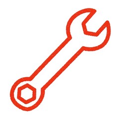 Wrench on white background