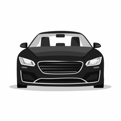 Sports Car Front View Images Vector isolated on white Background.