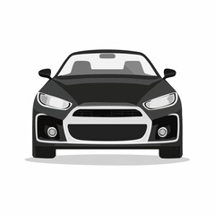 Sports Car Front View Images Vector isolated on white Background.