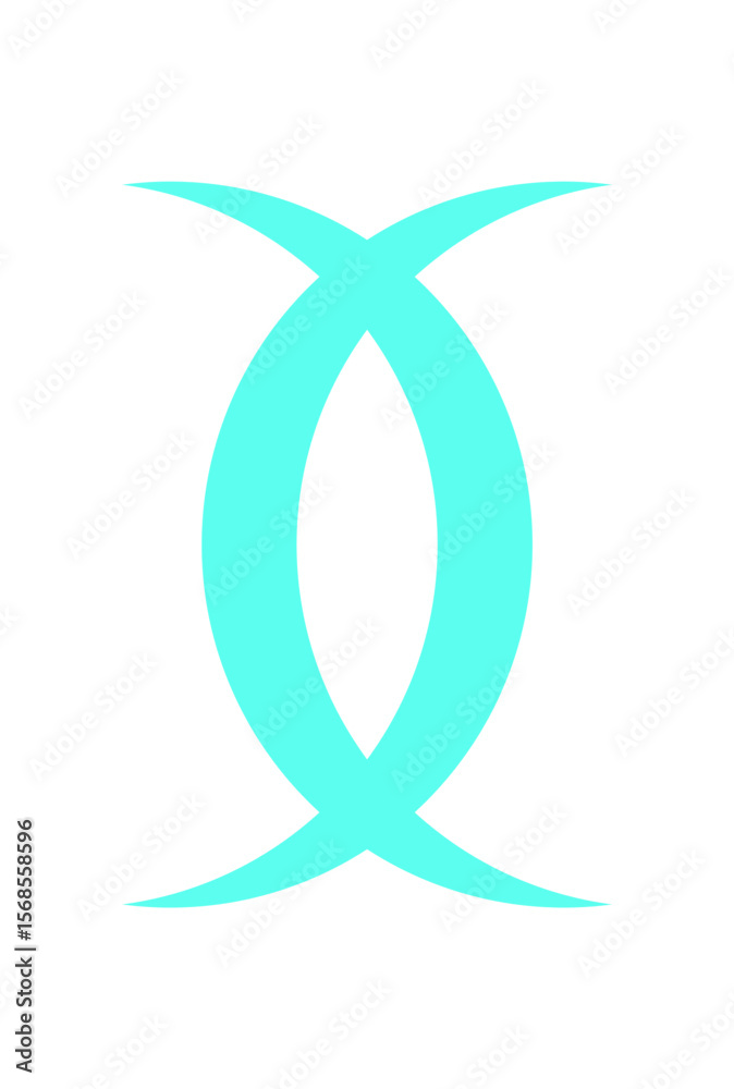 Wall mural y2k abstract cosmic shape shape. retro icon with modern style. unique symbol of the 90s, bold graphi