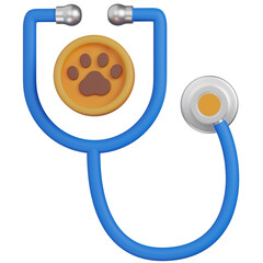 3d render Cute Pet Notification Bell