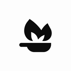 Fototapeta premium pan fire icon sign vector