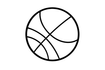 Orange basketball isolated on white, a vector illustration of the sport's iconic round object for team competition and leisure play