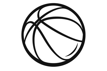 A vector illustration of an isolated orange basketball, perfect for depicting the sport, game, or team competition