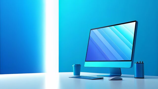 Smooth Blue Gradient Background Ideal for Tech and Corporate Themes - Powered by Adobe