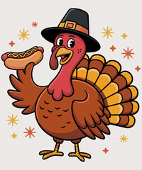 Funny Thanksgiving Goofy Turkey Hot Dog meme