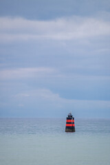 Lighthouse on a Sea in Granville, Manche, Normandy, France, Europe