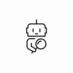 chatbot search icon sign vector