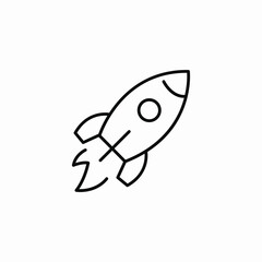 sky rocket icon sign vector