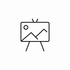 stand canvas icon sign vector