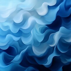 Obraz premium Abstract design with layered blue waves.
