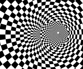 checkered pattern with optical illusion. abstract background for icon logo. vector illustration.