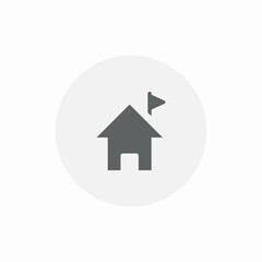 home flag icon sign vector
