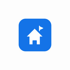 home flagging icon sign vector
