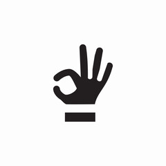 okay gesture icon sign vector