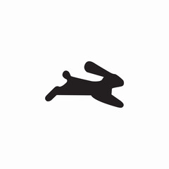 running bunny icon sign vector