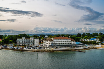 Sunset over Sandbanks, Poole, Dorset, England