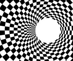 checkered pattern with optical illusion. abstract background for icon logo. vector illustration.