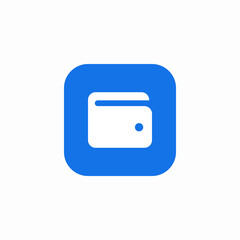 online wallet application icon sign vector