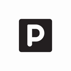parking space icon sign vector