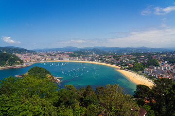 Aerial view of San Sebastian, Spain
