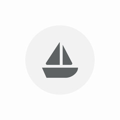 sail ship icon sign vector