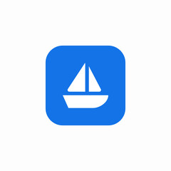 sea sail ship icon sign vector