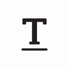 text underline icon sign vector
