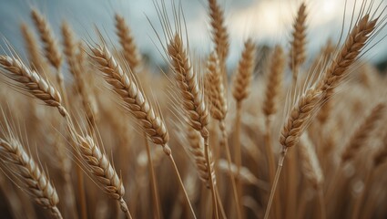 Fototapeta premium Spikelets Of Wheat In The Summer Close-Up