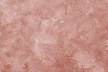 Pink brown plaster texture background with brush strokes for design and interior mockups