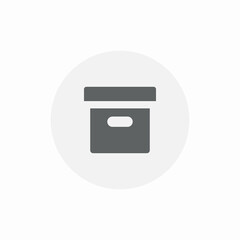 storage lid icon sign vector