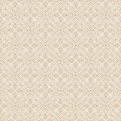 Geometric Asian Pattern Seamless Vector Design, ethnic beige geometric asian pattern for textile prints and unique geometric asian pattern decor style
