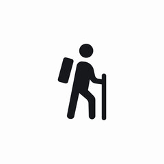 hiking sport icon sign vector
