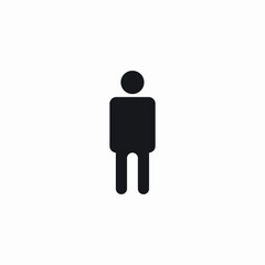 male customer waiting icon sign vector