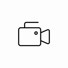 tv reporter video camera icon sign vector