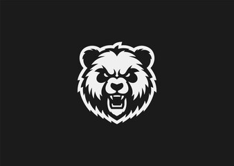 Fierce panda logo for bold, unique, or wildlife-inspired branding.