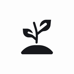 ground plant growth icon sign vector