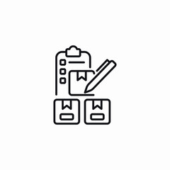 inventory management icon sign vector