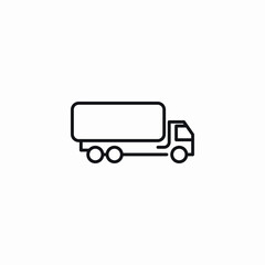 Fototapeta premium long truck icon sign vector