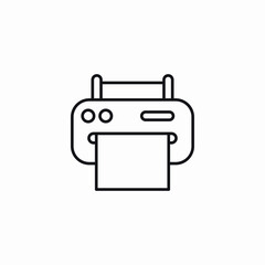 printer device icon sign vector