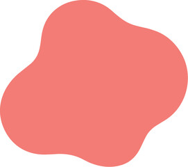 Salmon Pink Blob Shape: Abstract Vector Graphic for Design Overlays and Decoration