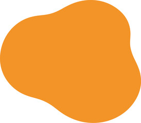 Abstract Orange Blob Shape Illustration for Design Elements and Backgrounds, Vector Graphic